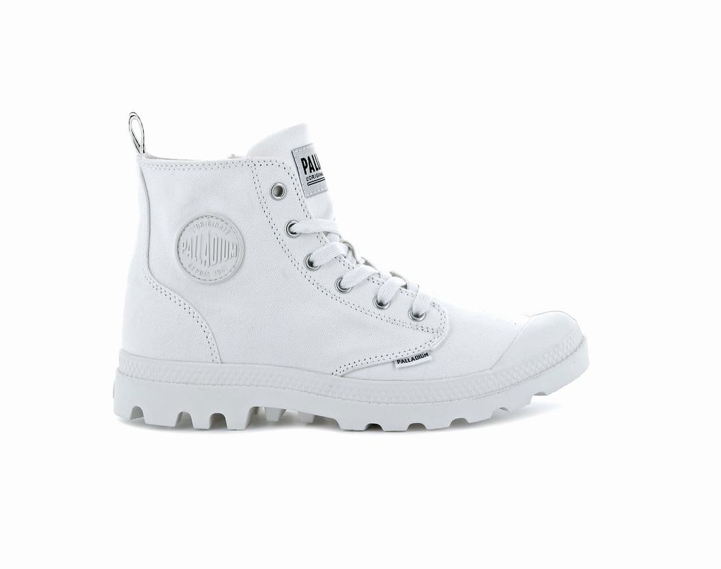 Botas Palladium Pampa Hi Zip Canvas Hombre - Blancas ||RVIN-07625||